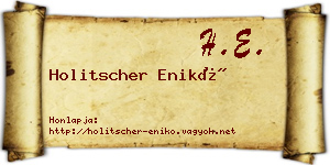 Holitscher Enikő névjegykártya